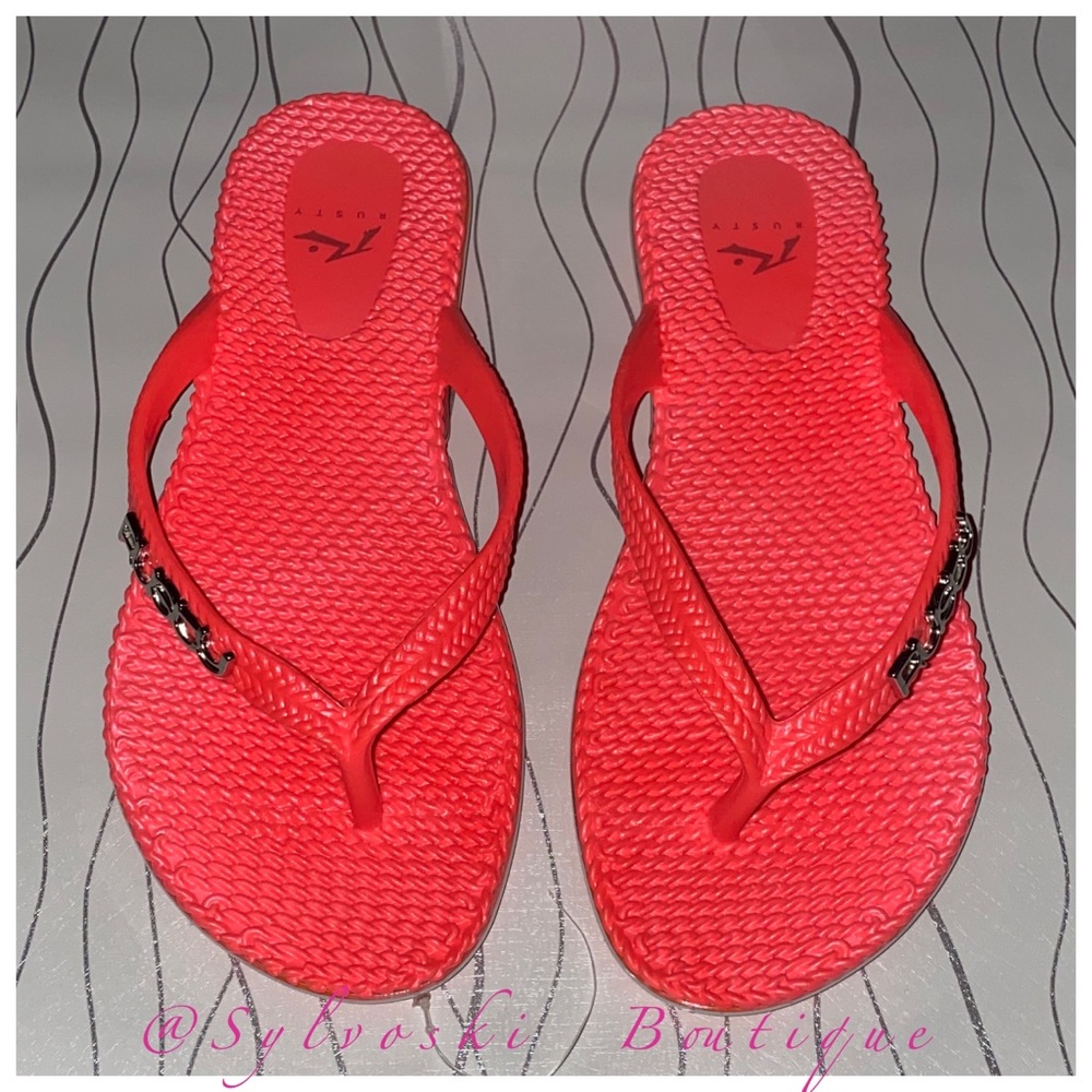 🔥Rusty Flippin Thong  Neón Pink NWT